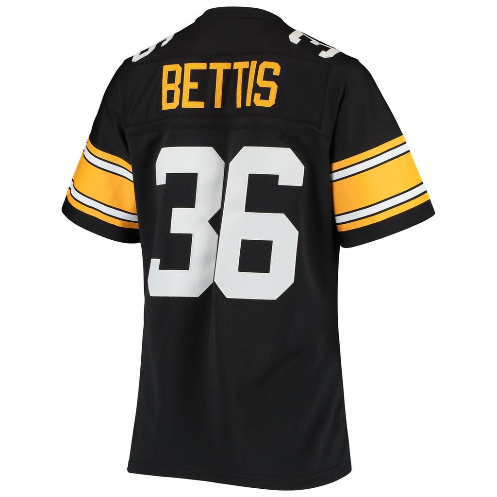 Women's Mitchell & Ness Pittsburgh Steelers Jerome Bettis Black 1996 Legacy Replica NFL Jersey