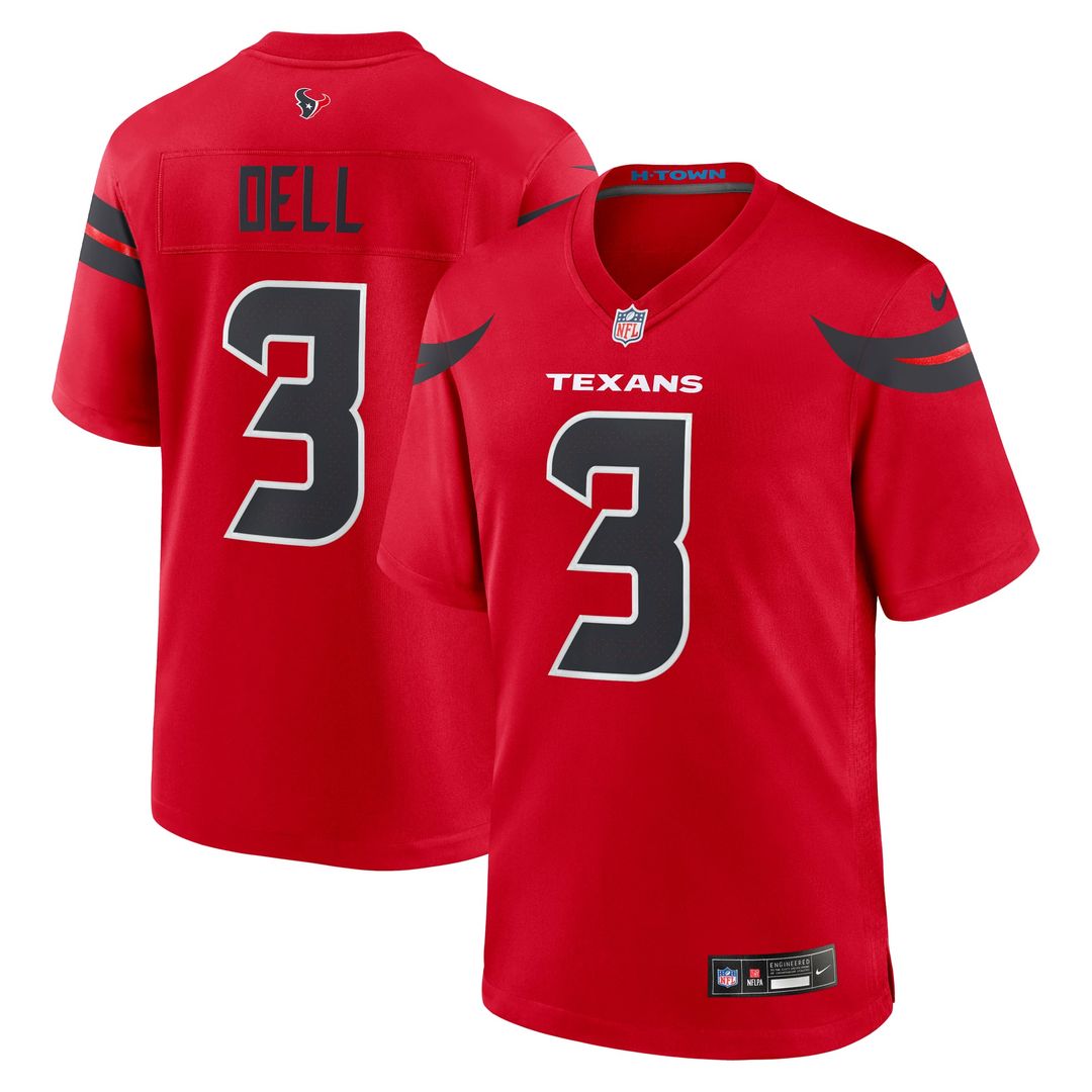 Men's Nike Houston Texans Tank Dell Navy Game NFL Jersey