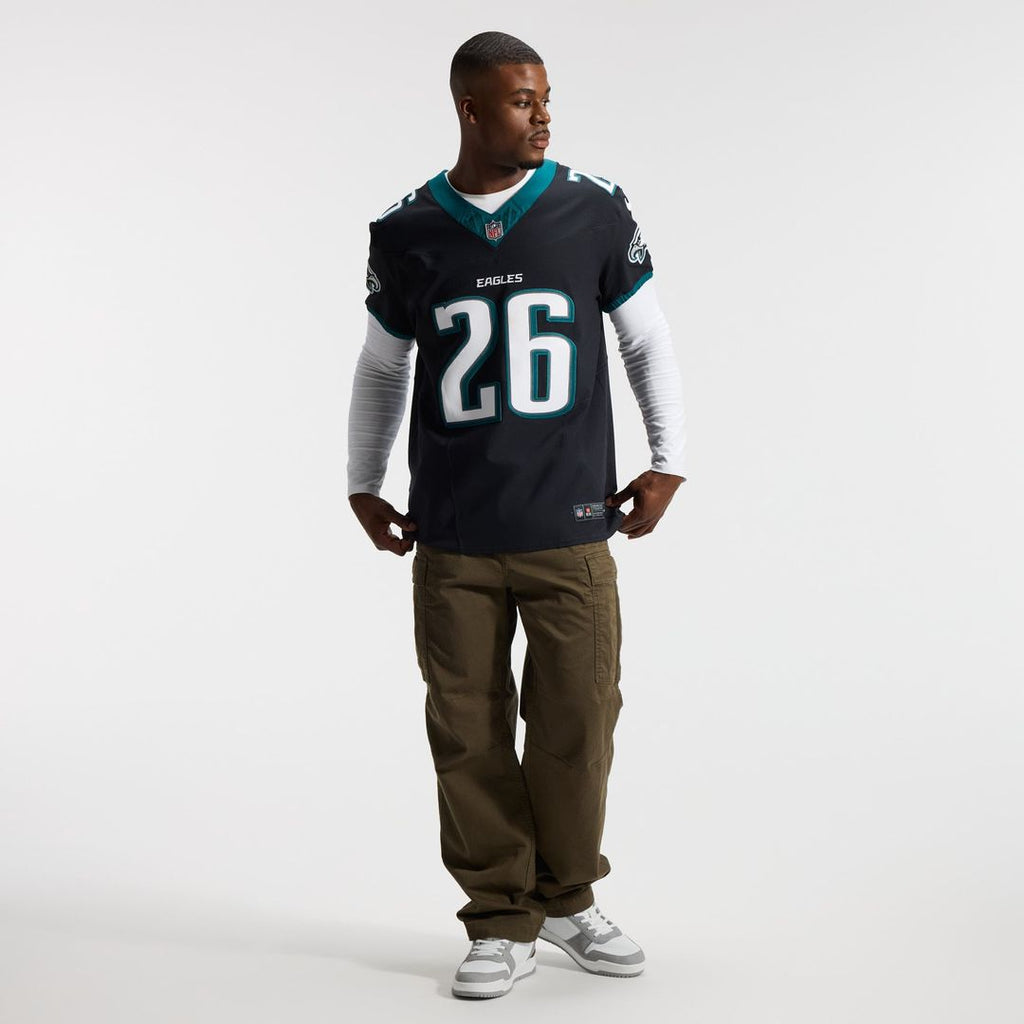 Men's Nike Philadelphia Eagles Saquon Barkley Black Alternate Vapor F.U.S.E. Elite NFL Jersey