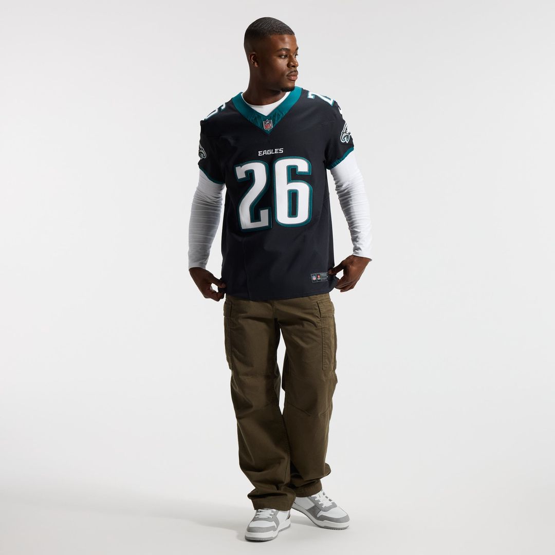 Men's Nike Philadelphia Eagles Saquon Barkley Black Alternate Vapor F.U.S.E. Elite NFL Jersey