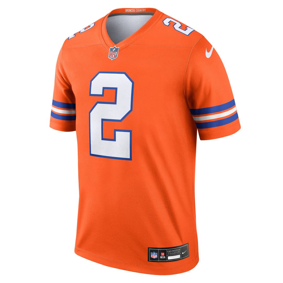 Men's Nike Denver Broncos Patrick Surtain II Orange Legend Player NFL Performance Top