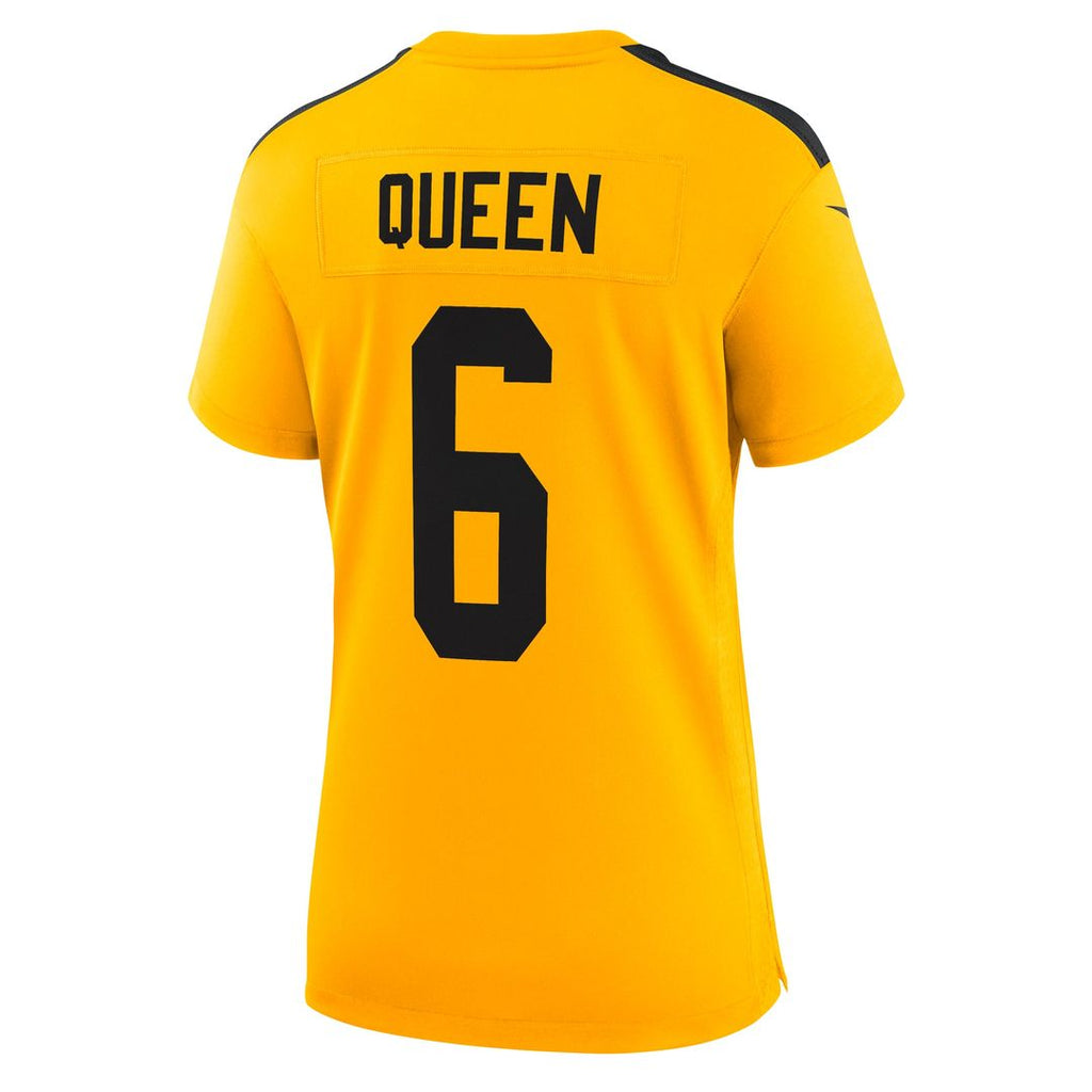 Women's Nike Pittsburgh Steelers Patrick Queen Gold Alternate 1933 Throwback Game NFL Jersey