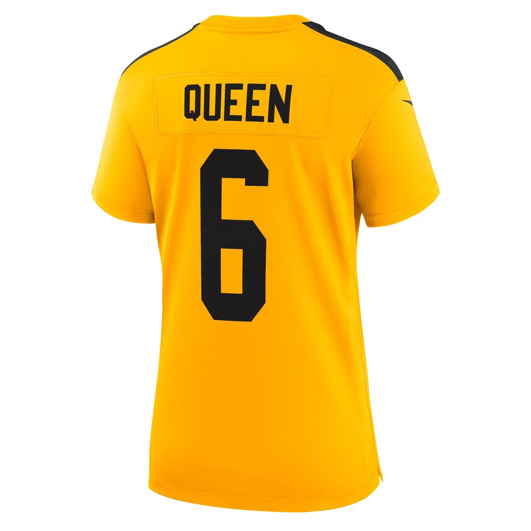Women's Nike Pittsburgh Steelers Patrick Queen Gold Alternate 1933 Throwback Game NFL Jersey