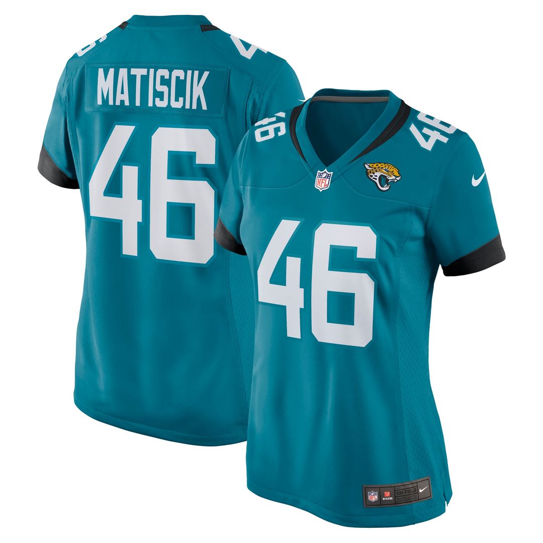 Women's Nike Jacksonville Jaguars Ross Matiscik Teal Game NFL Jersey