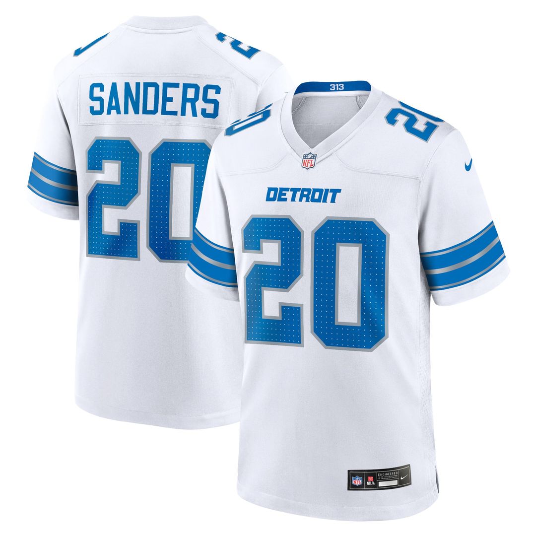 Men's Nike Detroit Lions Barry Sanders Black 2nd Alternate Retired Player Game NFL Jersey