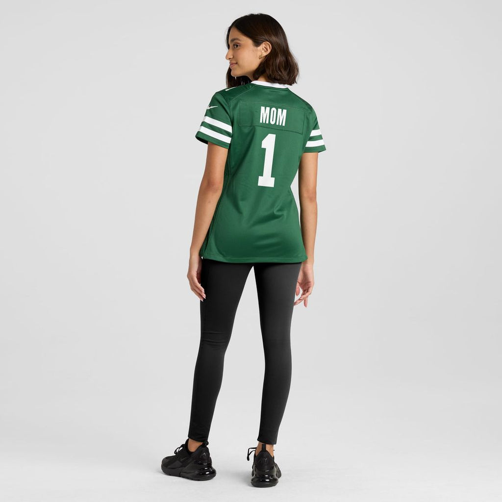 Women's Nike New York Jets Legacy Green #1 Mom Game NFL Jersey