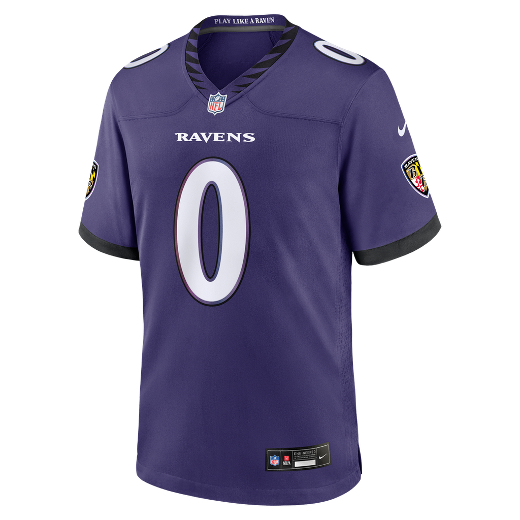Men's Nike Baltimore Ravens Roquan Smith Purple Team Game NFL Jersey