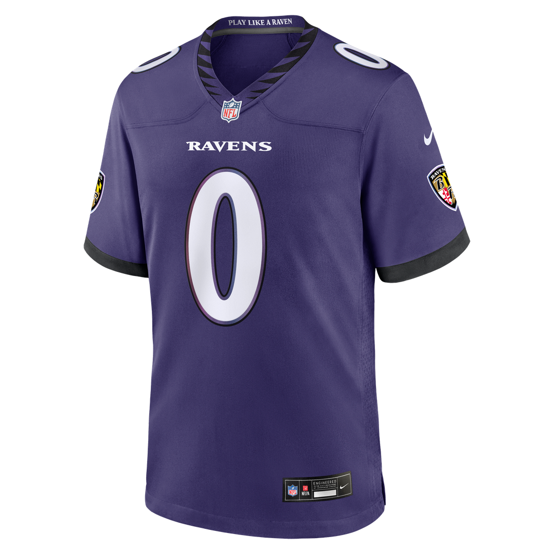 Men's Nike Baltimore Ravens Roquan Smith Purple Team Game NFL Jersey
