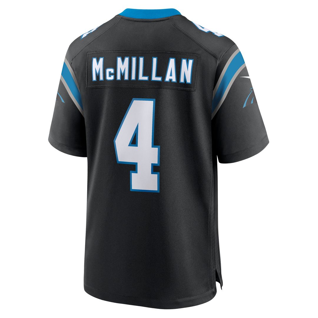 Men's Nike Carolina Panthers Tetairoa McMillan Black Team Game NFL Jersey