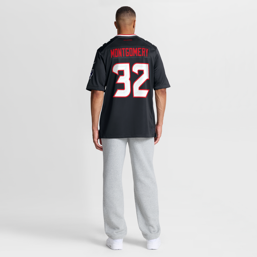 Men's Nike Houston Texans David Montgomery Navy Game NFL Jersey