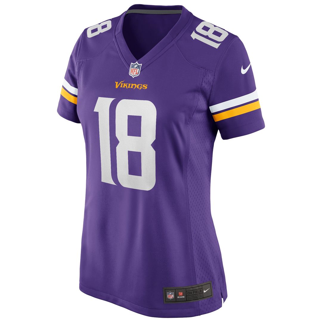 Women's Nike Minnesota Vikings Justin Jefferson Purple Game NFL Jersey