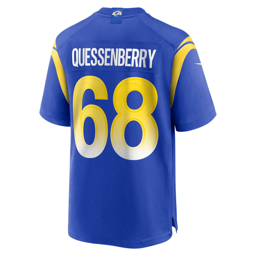 Men's Nike Los Angeles Rams David Quessenberry Royal Team Game NFL Jersey