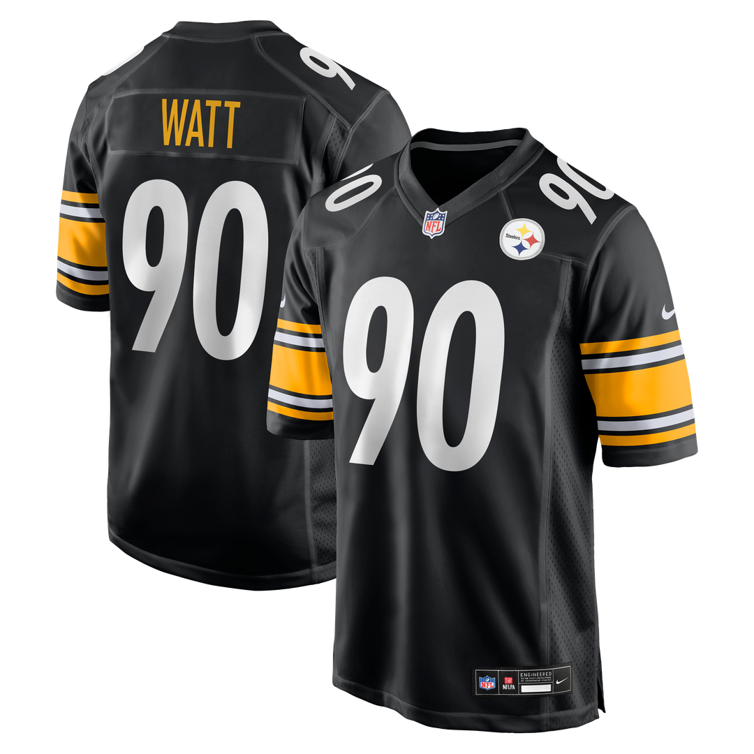 Men's Nike Pittsburgh Steelers T.J. Watt Black Game NFL Jersey