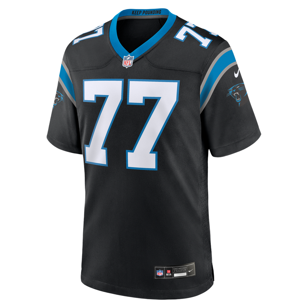 Men's Nike Carolina Panthers Luke Fortner Black Team Game NFL Jersey