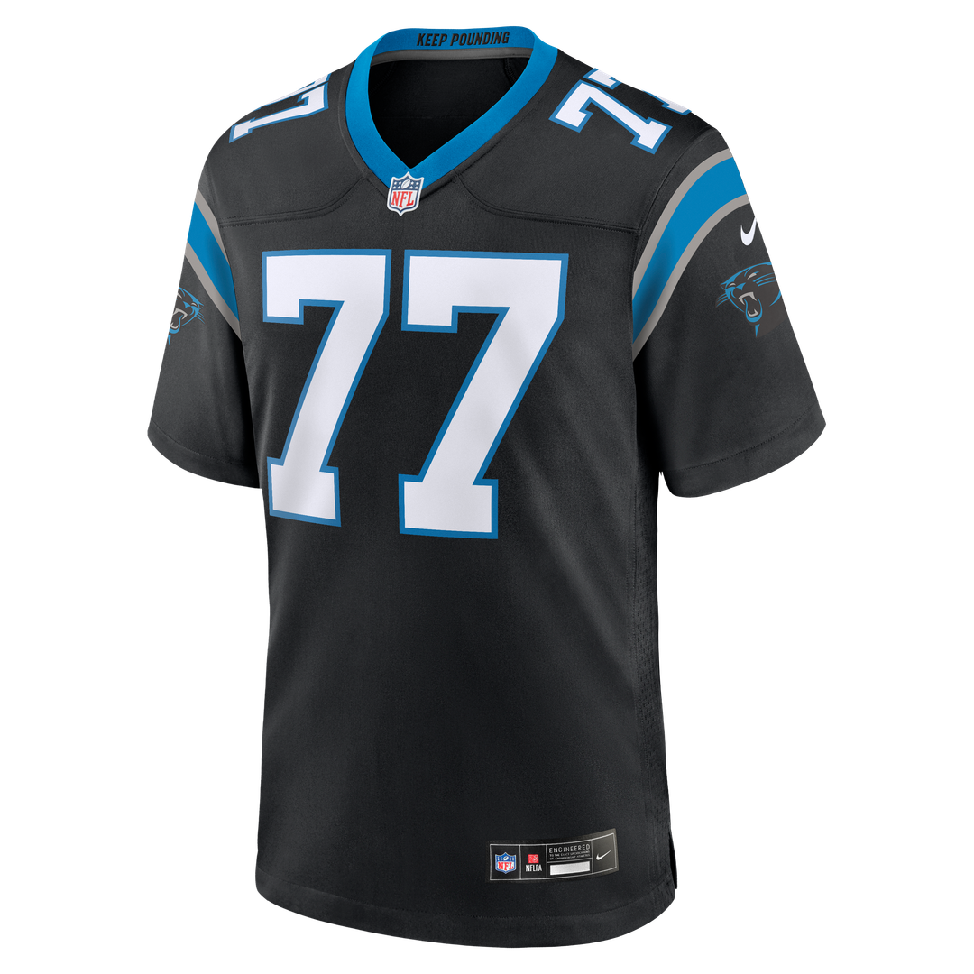 Men's Nike Carolina Panthers Luke Fortner Black Team Game NFL Jersey