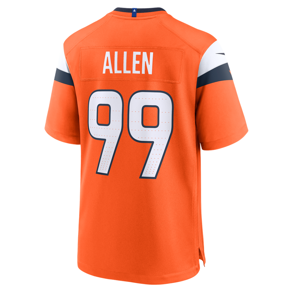 Men's Nike Denver Broncos Zach Allen Orange Team Game NFL Jersey