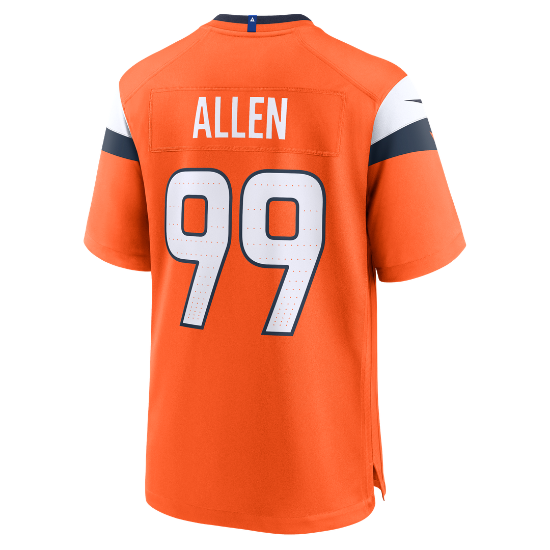 Men's Nike Denver Broncos Zach Allen Orange Team Game NFL Jersey