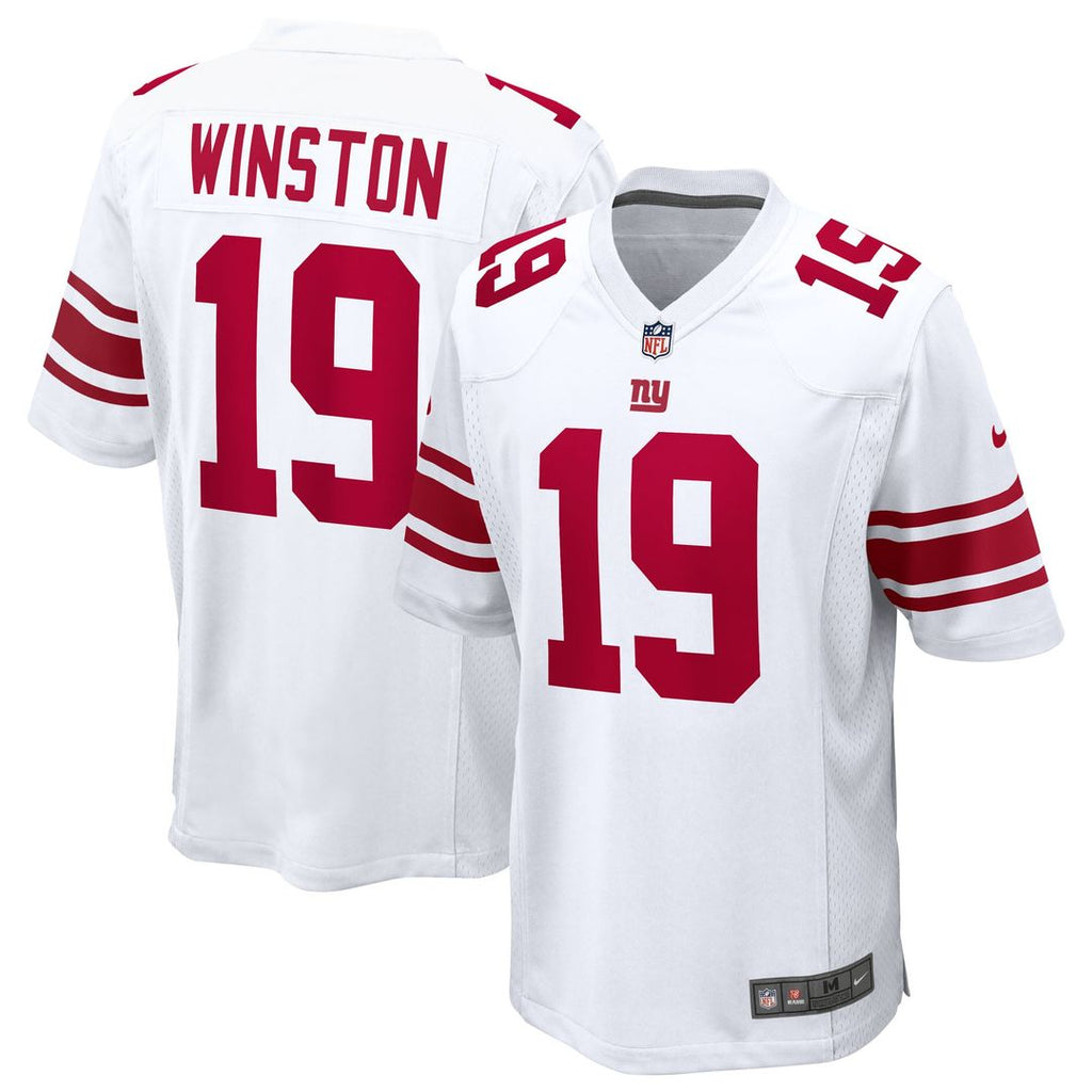 Men's Nike New York Giants Jameis Winston White Game NFL Jersey