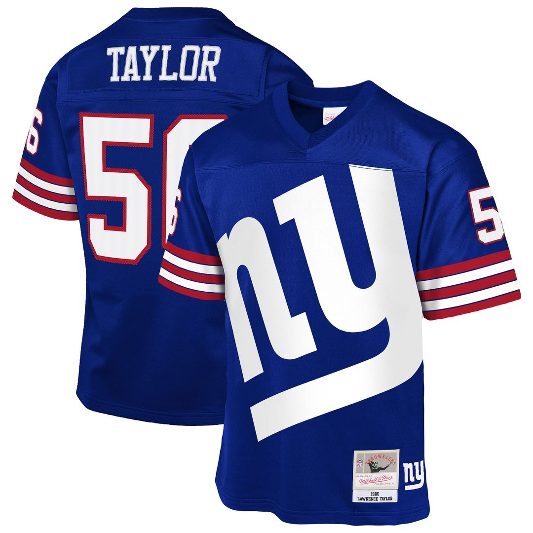 Youth Mitchell & Ness New York Giants Lawrence Taylor Royal 1986 Throwback Fashion NFL Jersey