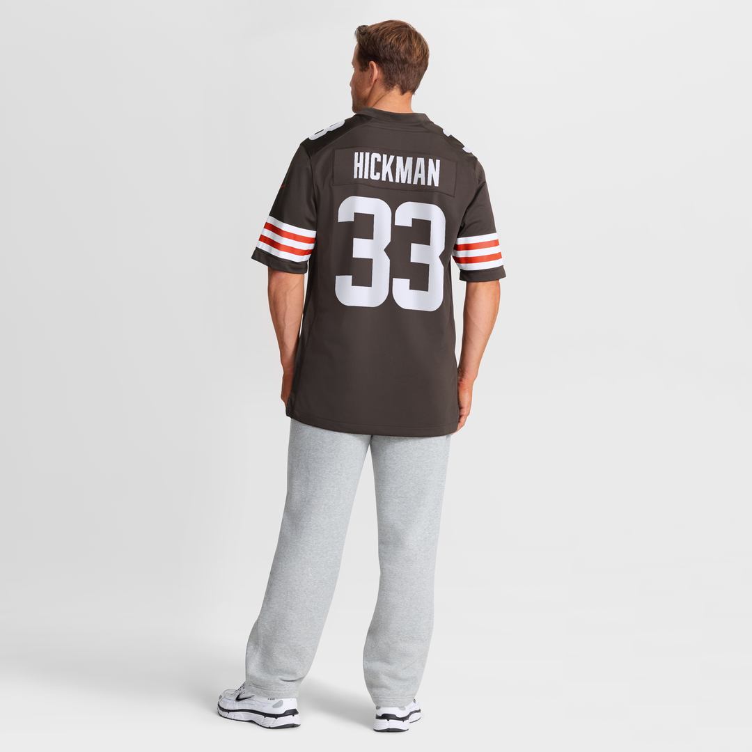 Men's Nike Cleveland Browns Ronnie Hickman Brown Team Game NFL Jersey