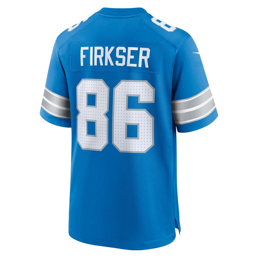 Men's Nike Detroit Lions Anthony Firkser Blue Team Game NFL Jersey