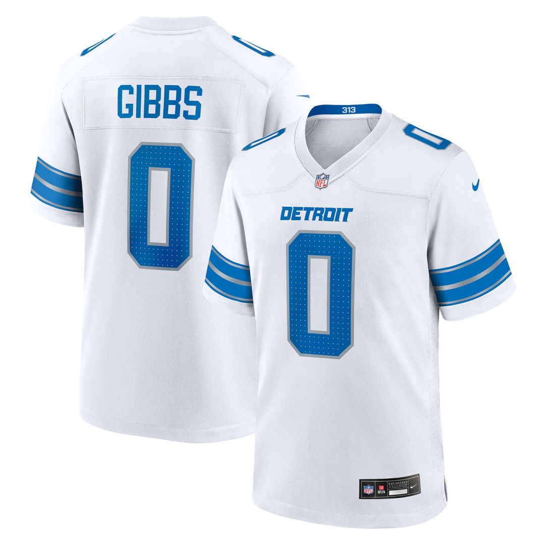 Men's Nike Detroit Lions Jahmyr Gibbs Black 2nd Alternate Game Player NFL Jersey