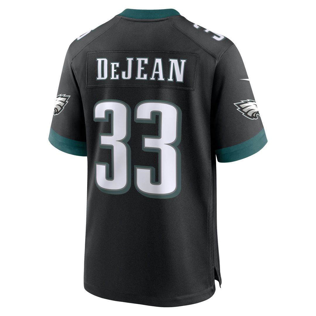 Men's Nike Philadelphia Eagles Cooper DeJean Black Alternate Player Game NFL Jersey