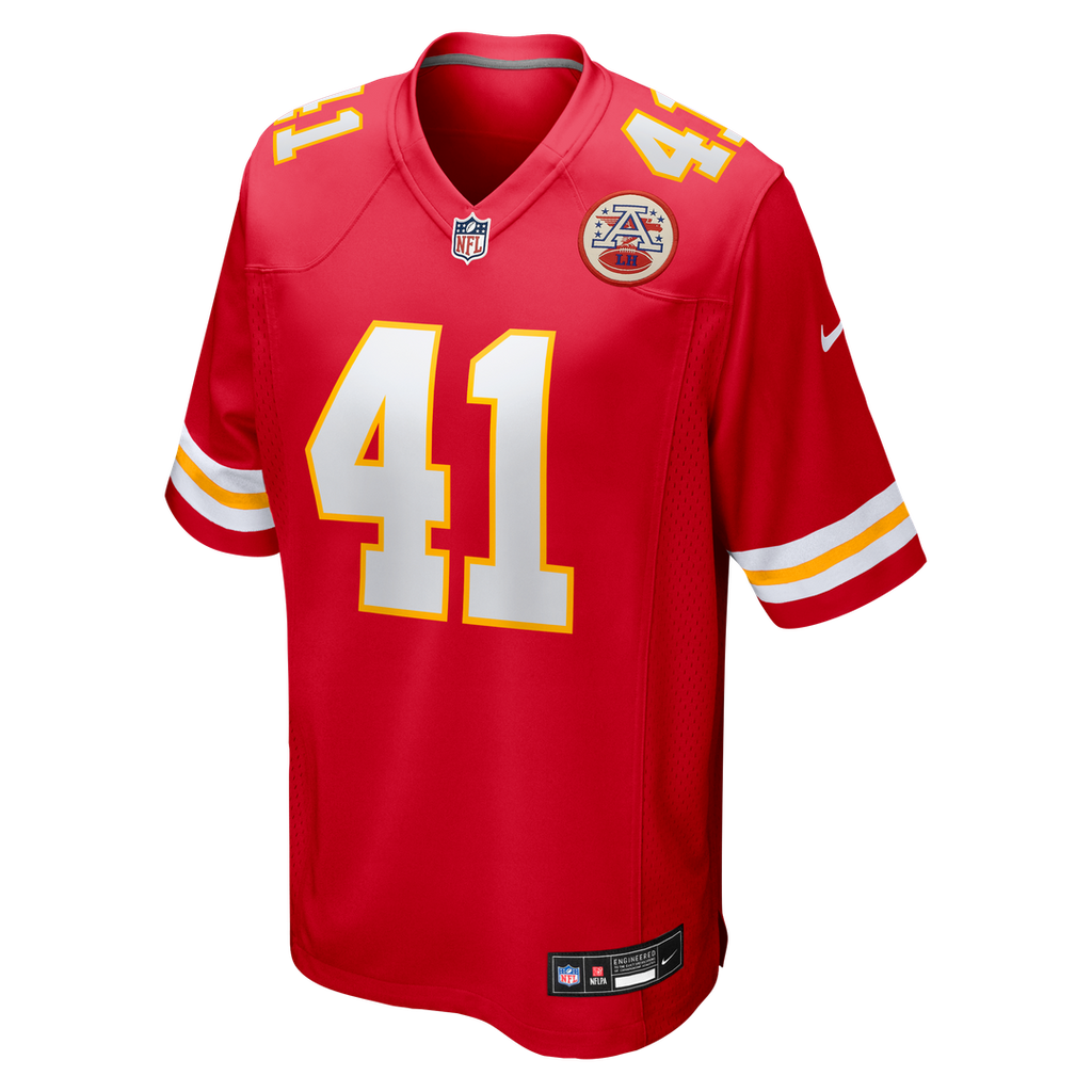 Men's Nike Kansas City Chiefs James Winchester Red Game NFL Jersey