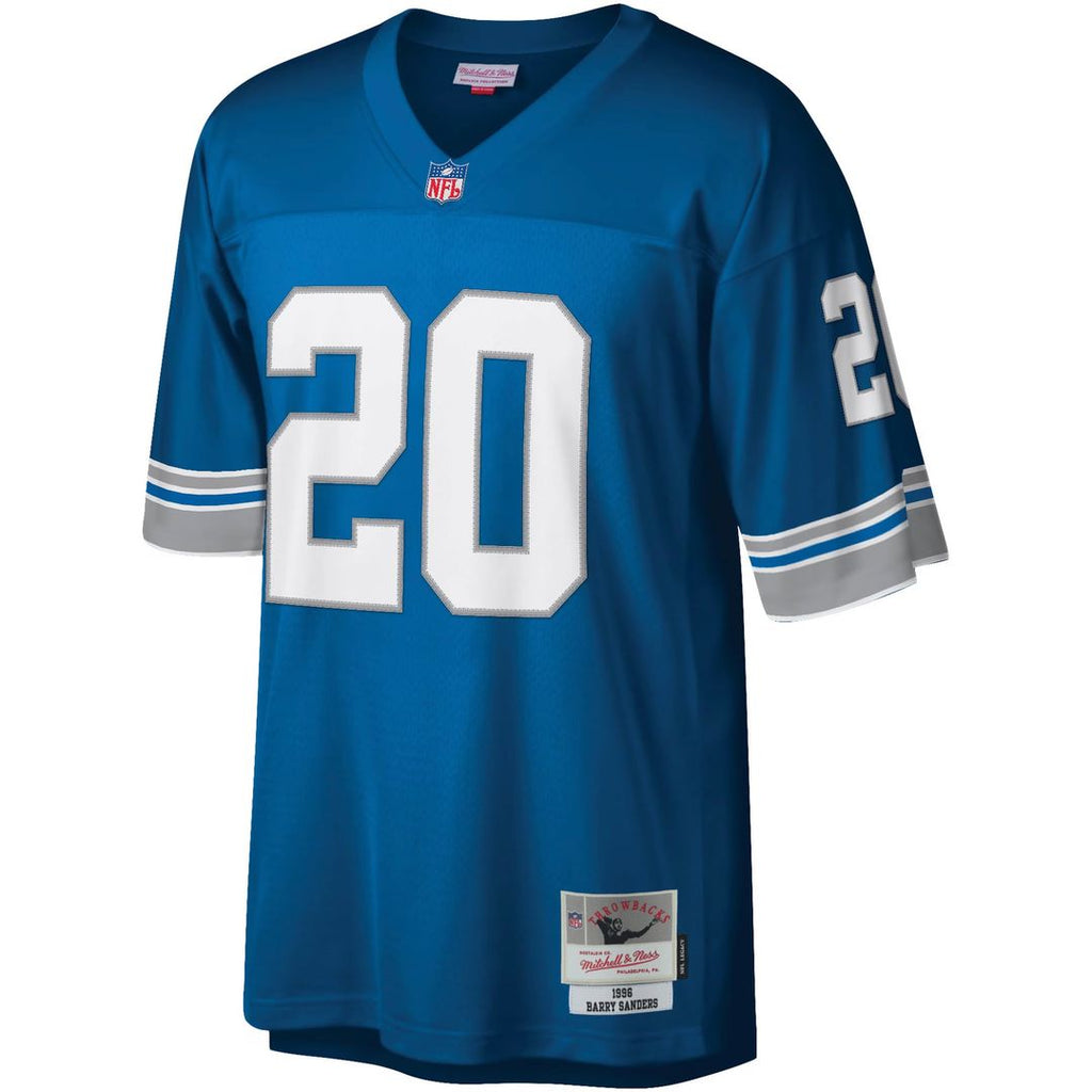 Men's Mitchell & Ness Detroit Lions Barry Sanders Blue Legacy Replica NFL Jersey