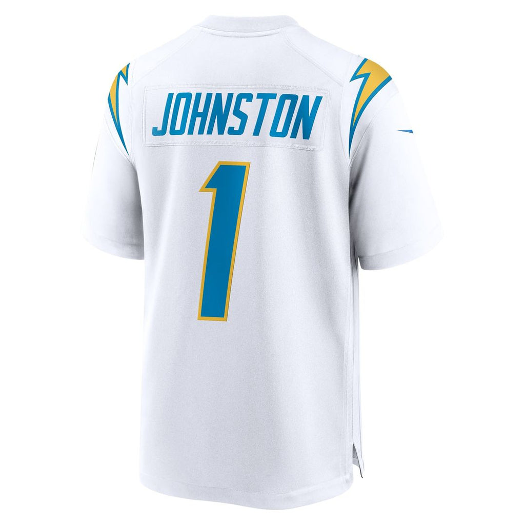 Men's Nike Los Angeles Chargers Quentin Johnston White Away Game NFL Jersey