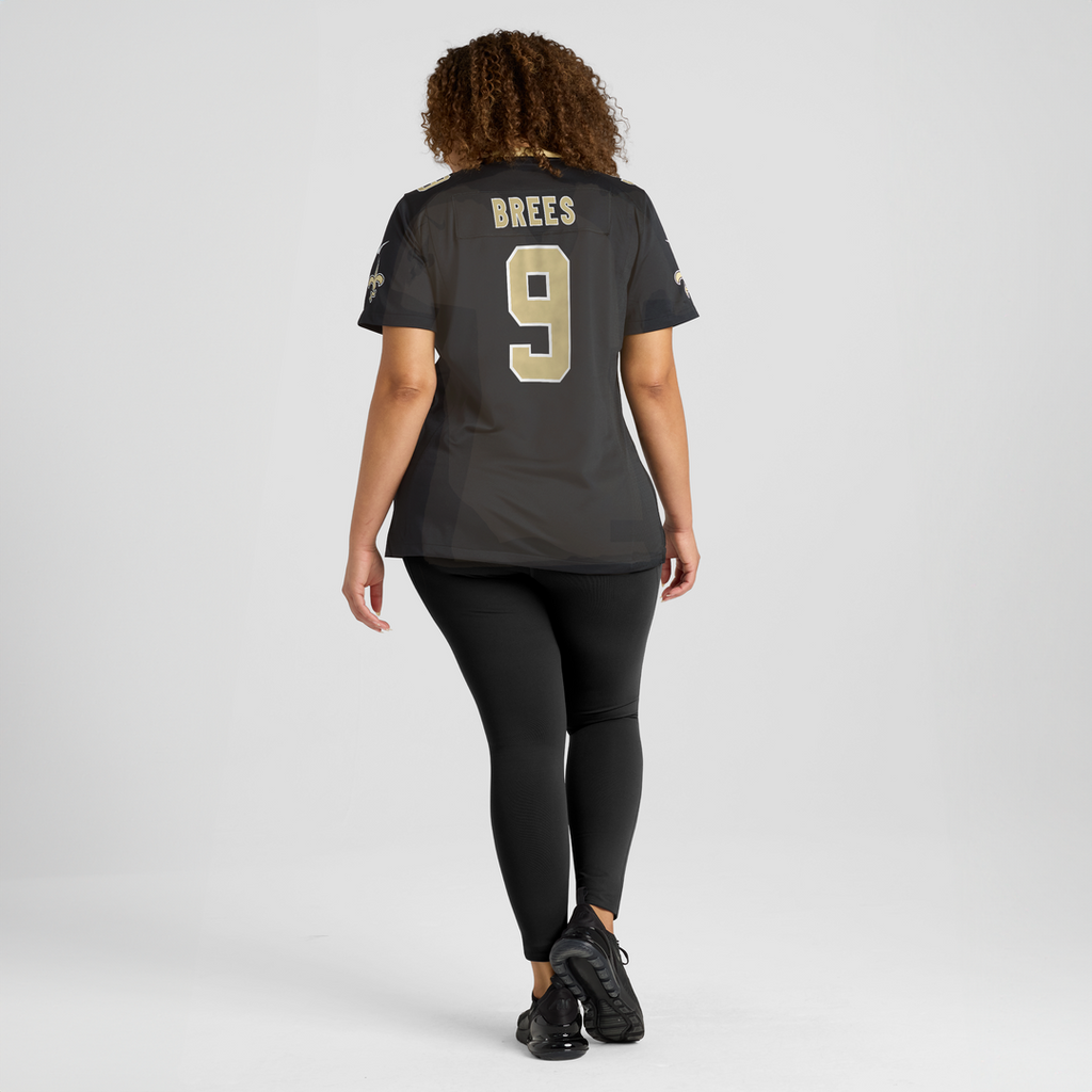 Women's Nike New Orleans Saints Drew Brees Black Team Game NFL Jersey