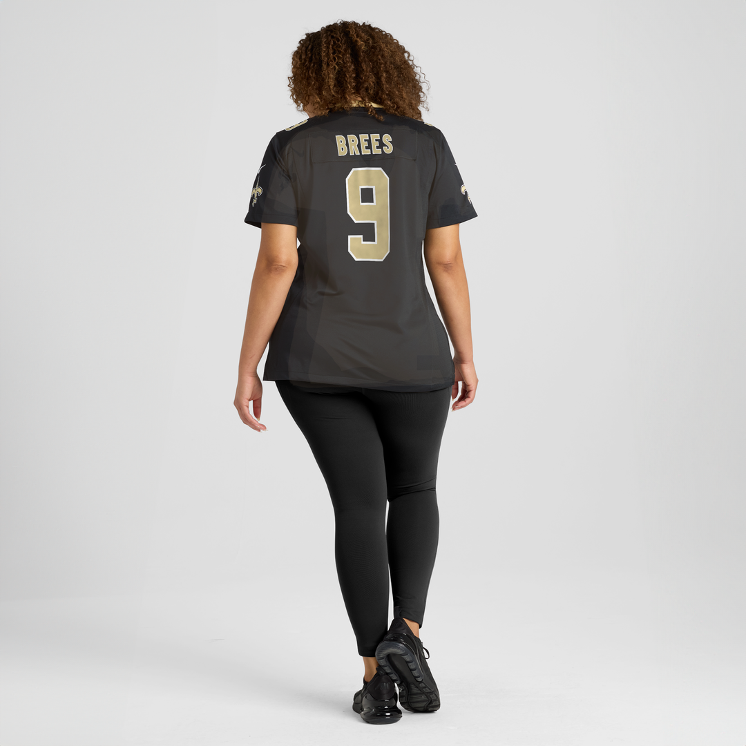 Women's Nike New Orleans Saints Drew Brees Black Team Game NFL Jersey
