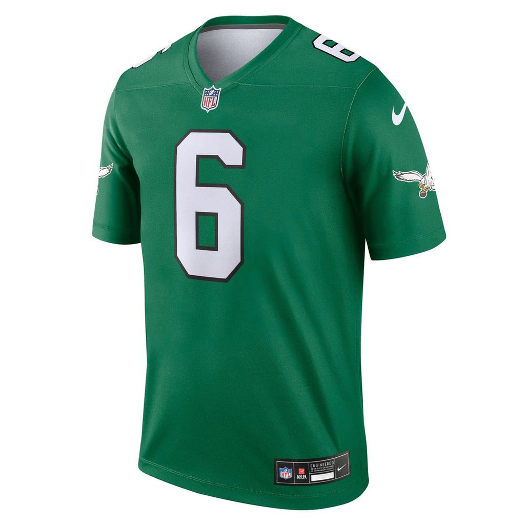 Men's Nike Philadelphia Eagles DeVonta Smith Kelly Green Legend Player NFL Performance Top