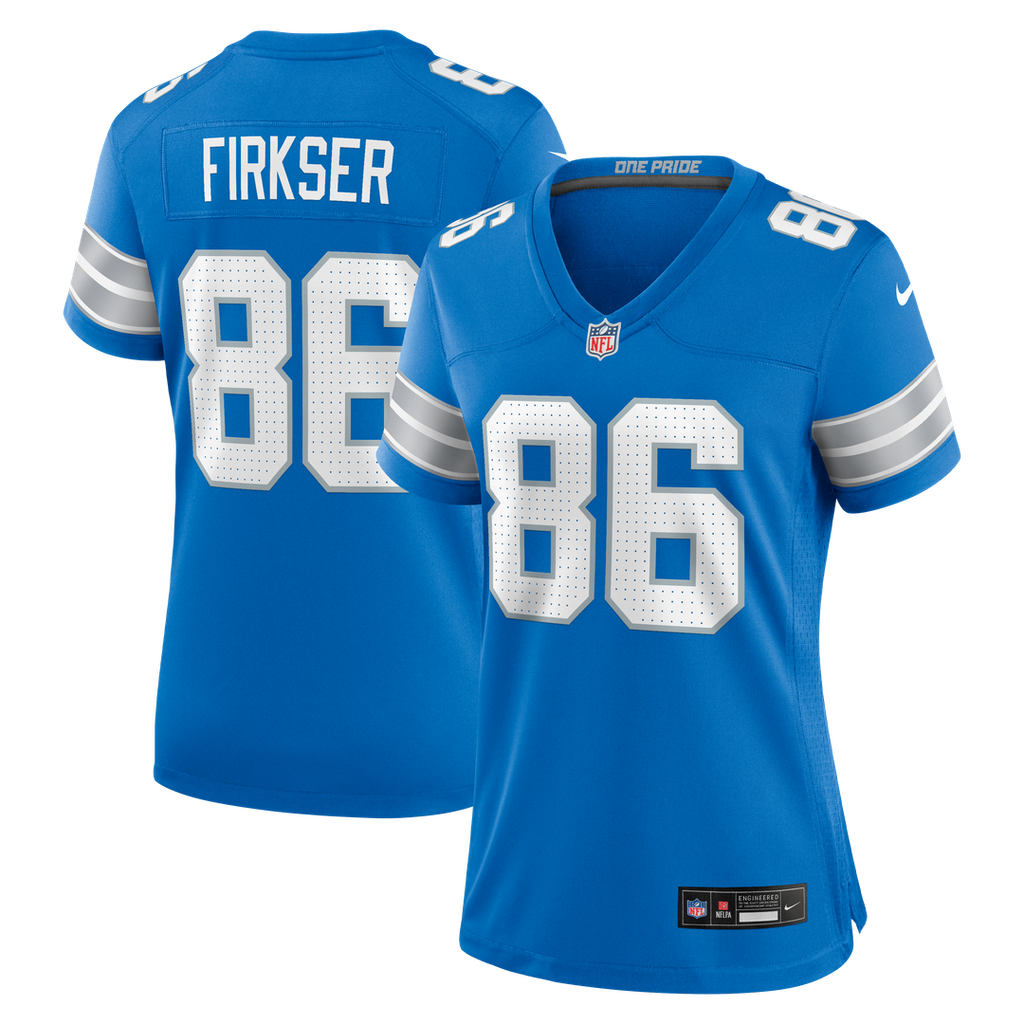 Women's Nike Detroit Lions Anthony Firkser Blue Team Game NFL Jersey