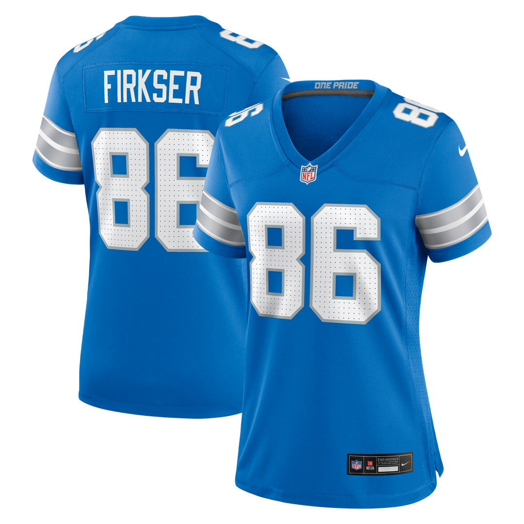 Women's Nike Detroit Lions Anthony Firkser Blue Team Game NFL Jersey