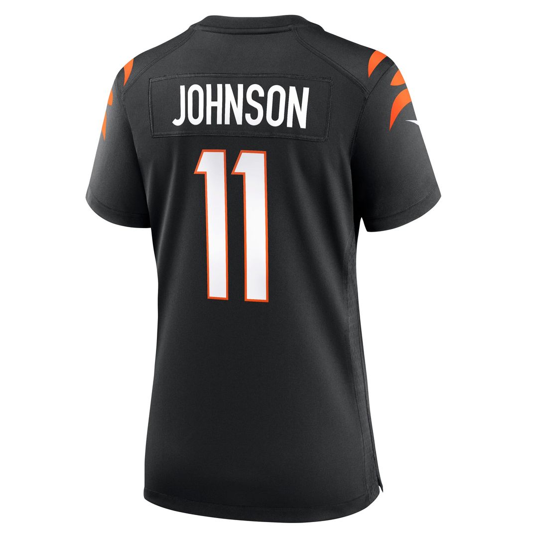 Women's Nike Cincinnati Bengals Josh Johnson Black Team Game NFL Jersey