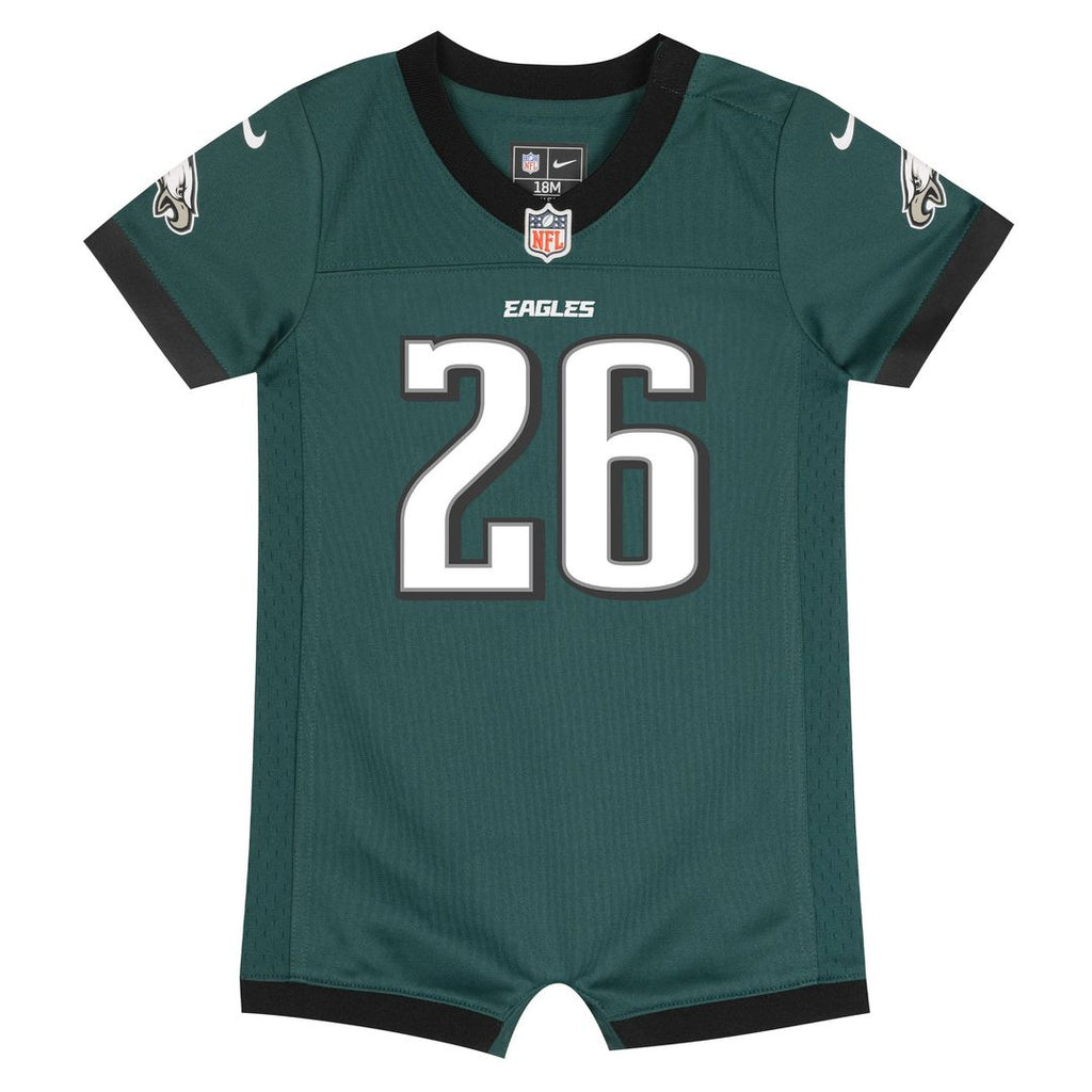 Infant Nike Philadelphia Eagles Saquon Barkley Midnight Green Newborn & Game Romper NFL Jersey