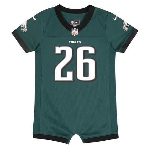 Infant Nike Philadelphia Eagles Saquon Barkley Midnight Green Newborn & Game Romper NFL Jersey