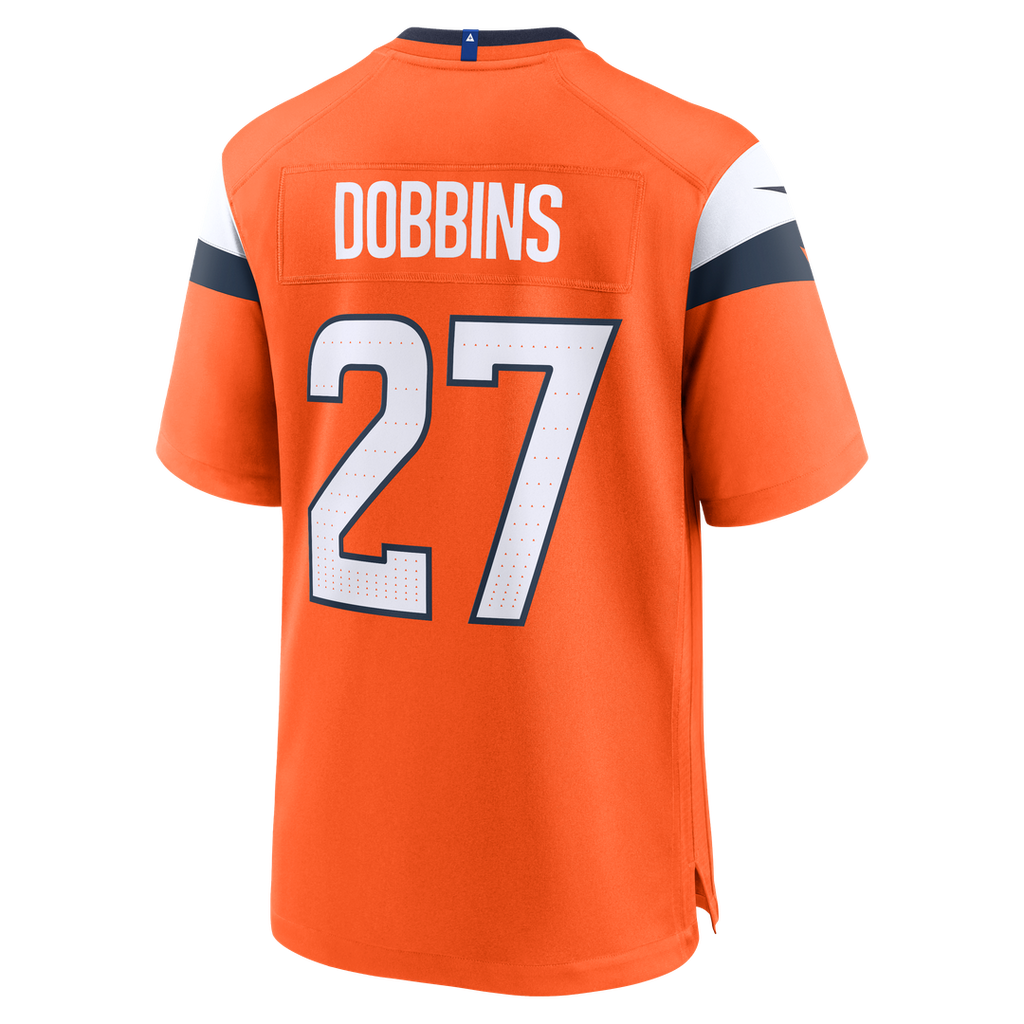 Men's Nike Denver Broncos J.K. Dobbins Orange Team Game NFL Jersey