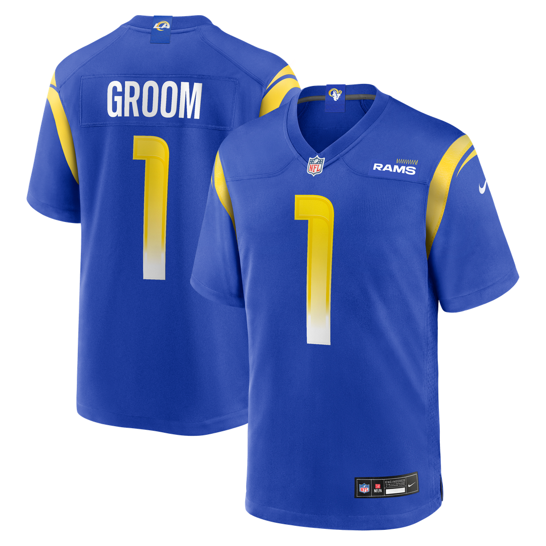 Men's Nike Los Angeles Rams Number 1 Groom Royal Game NFL Jersey