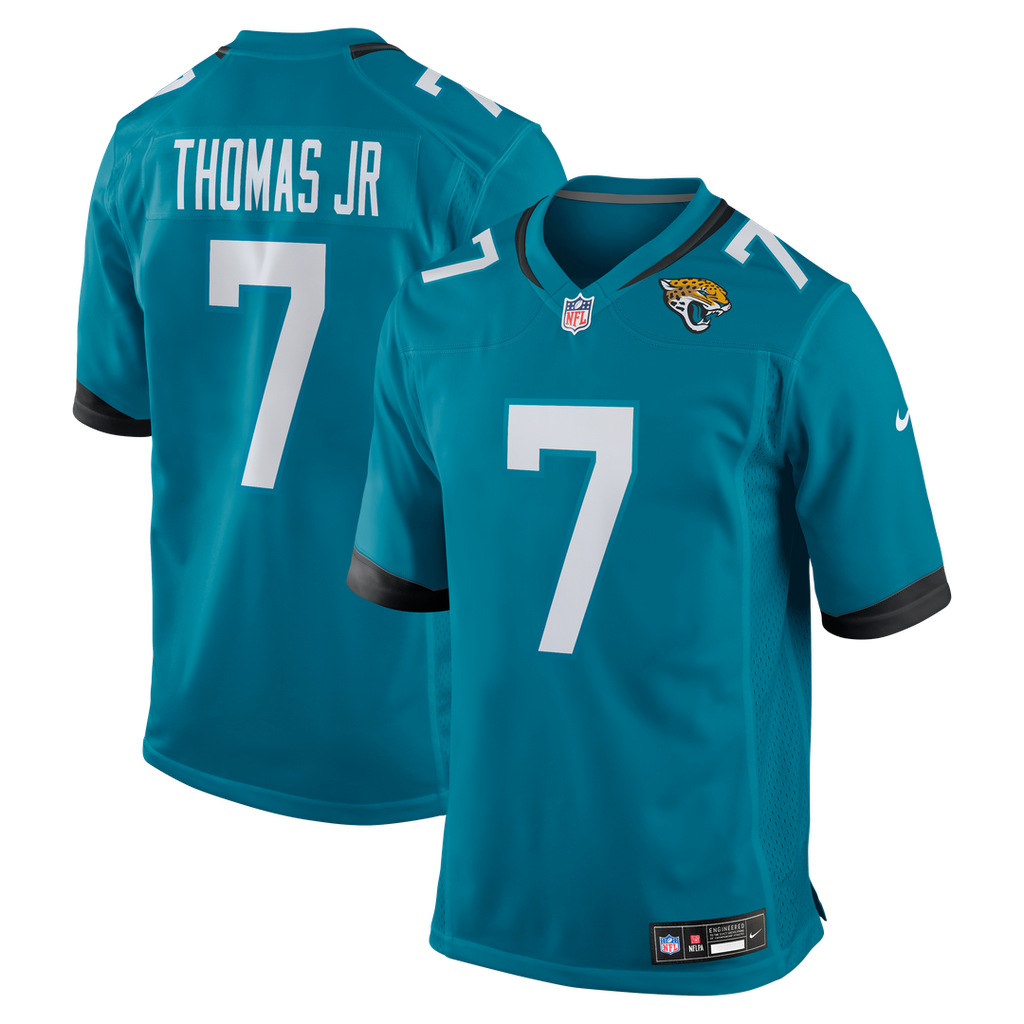 Men's Nike Jacksonville Jaguars Brian Thomas Jr Teal Player Game NFL Jersey