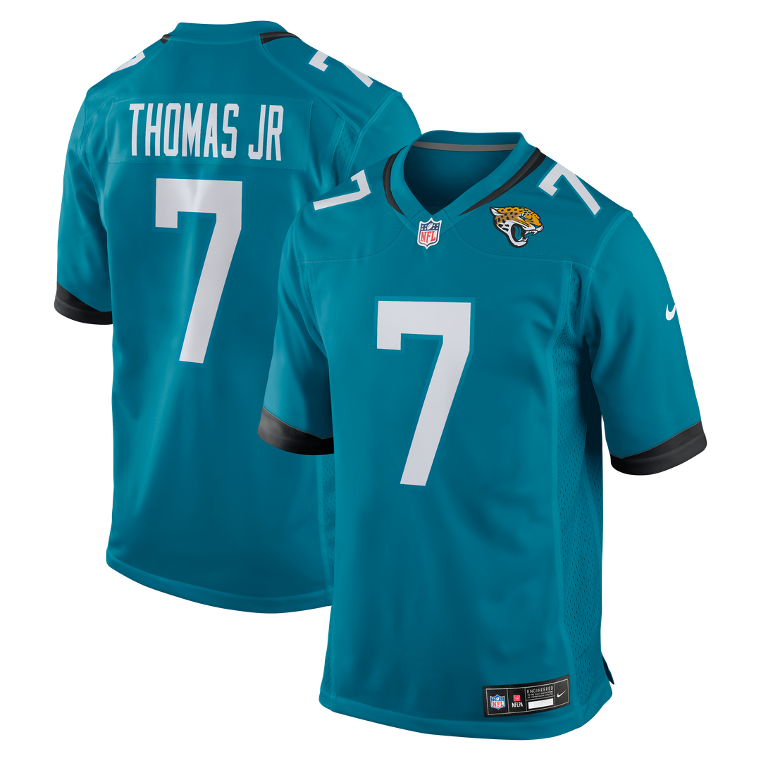 Men's Nike Jacksonville Jaguars Brian Thomas Jr Teal Player Game NFL Jersey