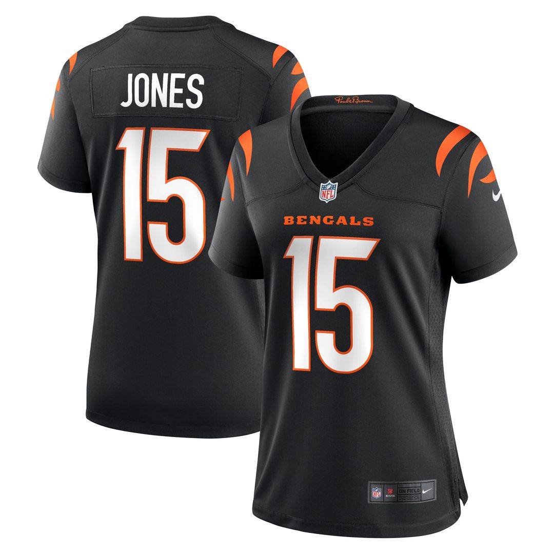 Women's Nike Cincinnati Bengals Charlie Jones Black Team Game NFL Jersey