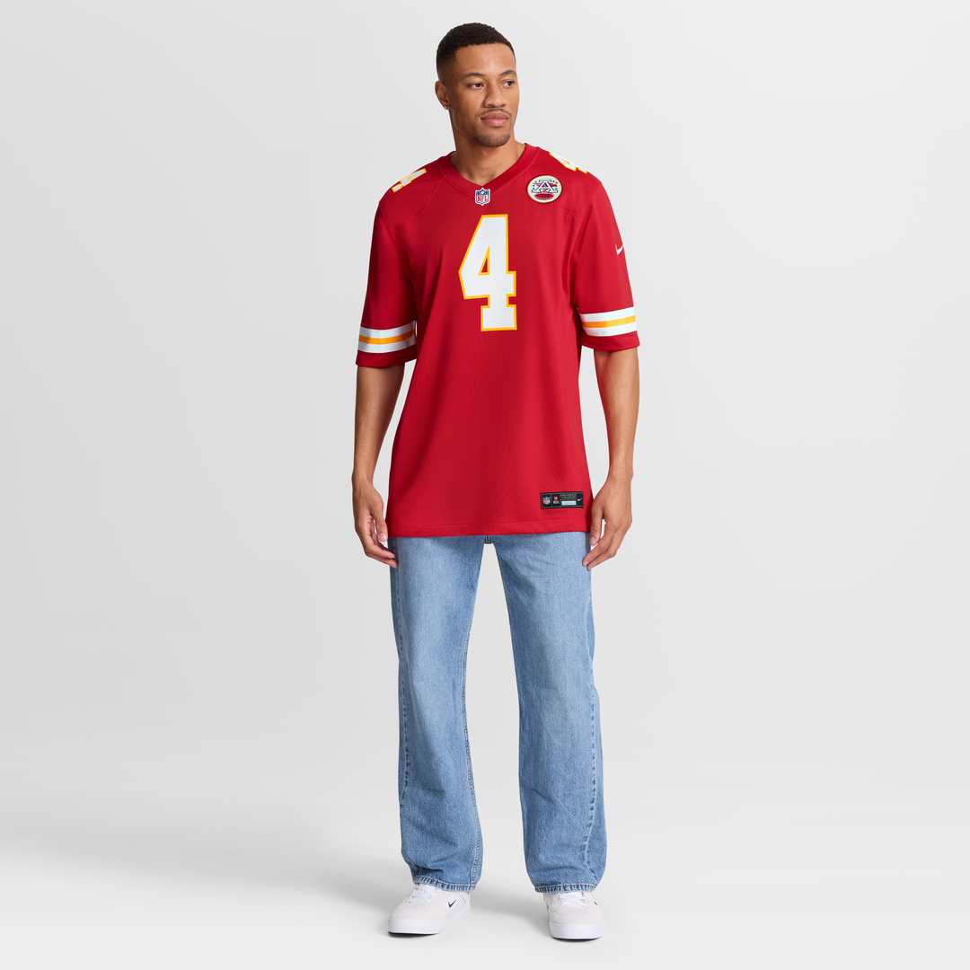 Men's Nike Kansas City Chiefs Rashee Rice Red Game NFL Jersey