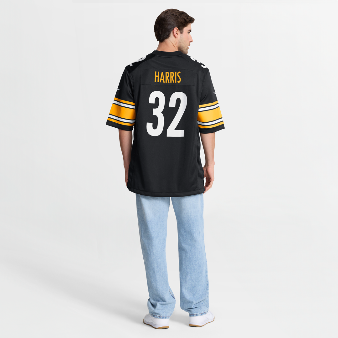 Men's Nike Pittsburgh Steelers Franco Harris Black Game Retired Player NFL Jersey