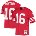 Men's Mitchell & Ness San Francisco 49ers Joe Montana Scarlet Legacy Replica NFL Jersey