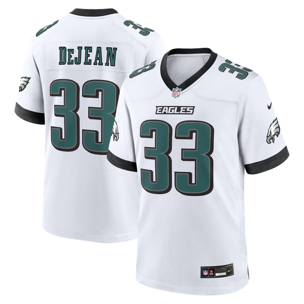 Men's Nike Philadelphia Eagles Cooper DeJean White Game NFL Jersey