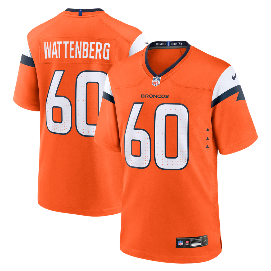 Men's Nike Denver Broncos Luke Wattenberg Orange Team Game NFL Jersey