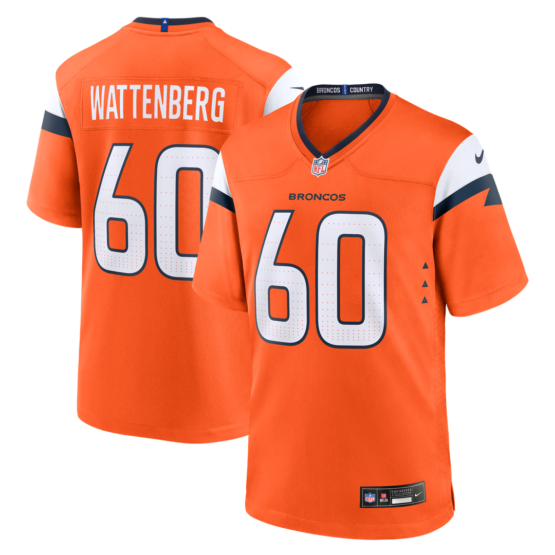 Men's Nike Denver Broncos Luke Wattenberg Orange Team Game NFL Jersey