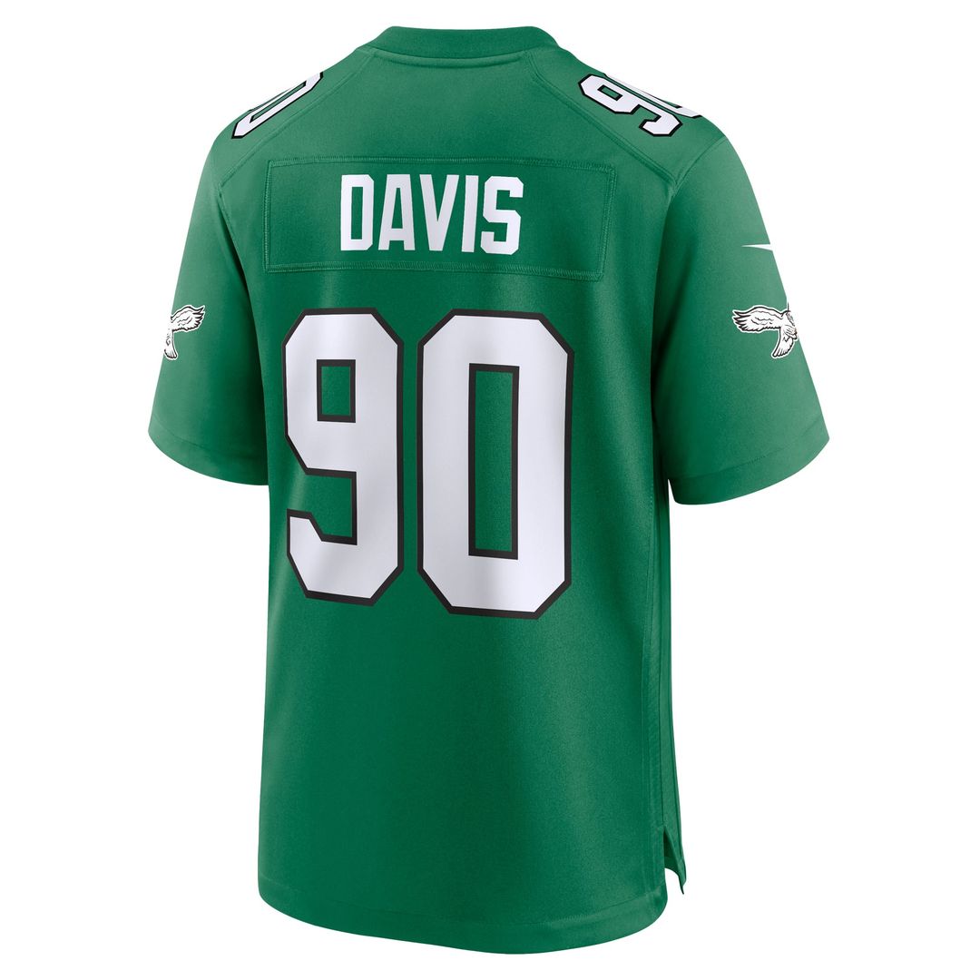 Men's Nike Philadelphia Eagles Jordan Davis Kelly Green Alternate Game NFL Jersey